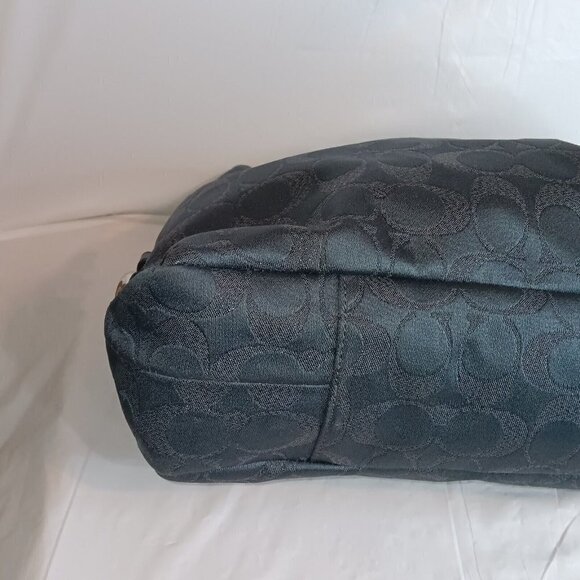 Coach Ashley Canvas/Leather Handbag (Charcoal Gray) H1159-F18776 Authentic - Picture 7 of 11